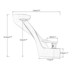 [Luxury Bathroom Faucet] 1pc Luxury Single Handle Bathroom Faucet - Anti-Splash Design, Ceramic Valve Core & Brushed Nickel Finish, Pure Copper Construction, Single Hole Installation for Vanity Sink Basin, Modern Contemporary Style, Higharc Spout, Sleek D