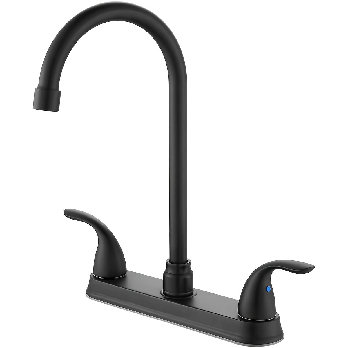 1 Set 8-inch Kitchen Faucet with 360-degree Rotation, Made Of 304 Stainless Steel, Double Handles, Equipped Without Spray Gun, Brushed Minimalist Style - for Kitchen & Hotel Use - Perfect Gift for Homeowners